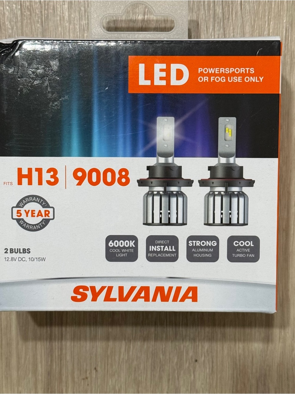NEW SYLVANIA LED H13 / 9008 6000K Cool White Headlight  Autoparts Bulbs (2 Pack)